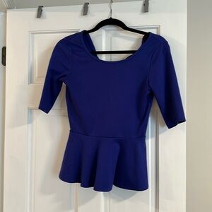 3/4 sleeve peplum shirt
